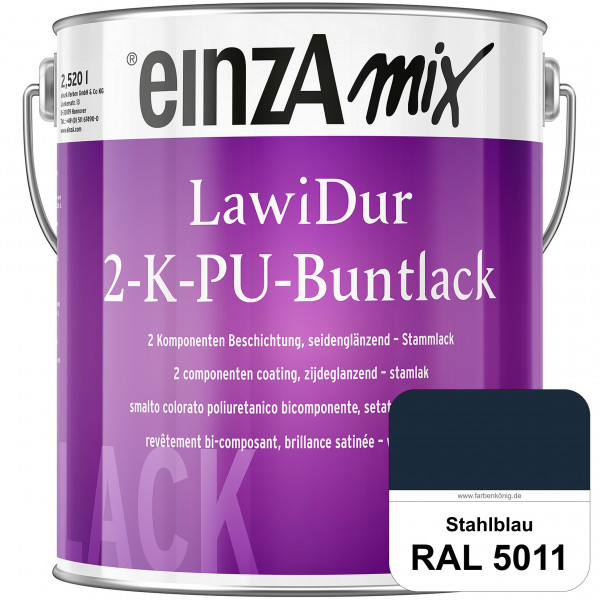 einzA LawiDur 2-K-PU-Buntlack - Seidenglanz (RAL 5011 Stahlblau)