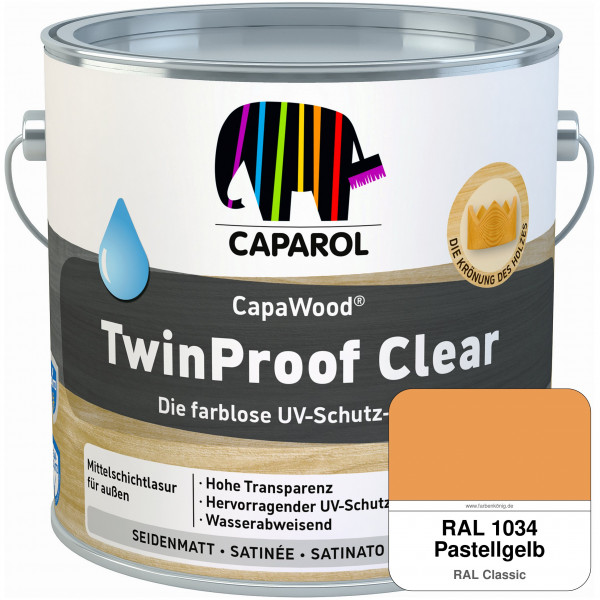 CapaWood® TwinProof Clear (RAL 1034 Pastellgelb) - ersetzt Capadur TwinProof