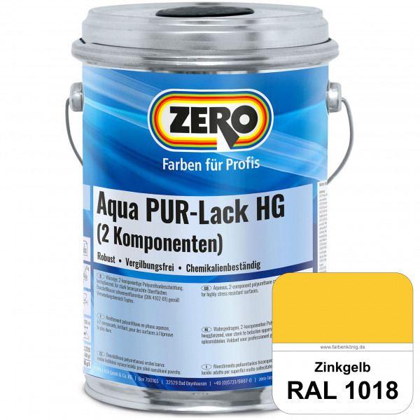 Aqua PUR-Lack HG inkl. Härter (RAL 1018 Zinkgelb)