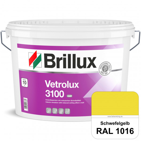 Vetrolux ELF 3100 (RAL 1016 Schwefelgelb) matte & gut zu reinigende Spezial-Innenfarbe