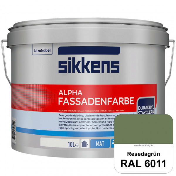 Alpha Fassadenfarbe (RAL 6011 Resedagrün)