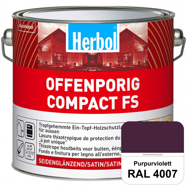 Offenporig Compact FS (RAL 4007 Purpurviolett) Rationelle & thixotrope Ein-Topf-Holzlasur (außen)