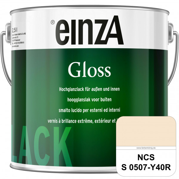 einzA Gloss (NCS S 0507-Y40R) Hochwertiger Alkydharzlack in Premium-Qualität, hochglänzend.