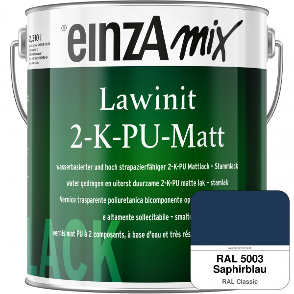 einzA Lawinit 2-K-PU Matt Stammlack (RAL 5003 Saphirblau)