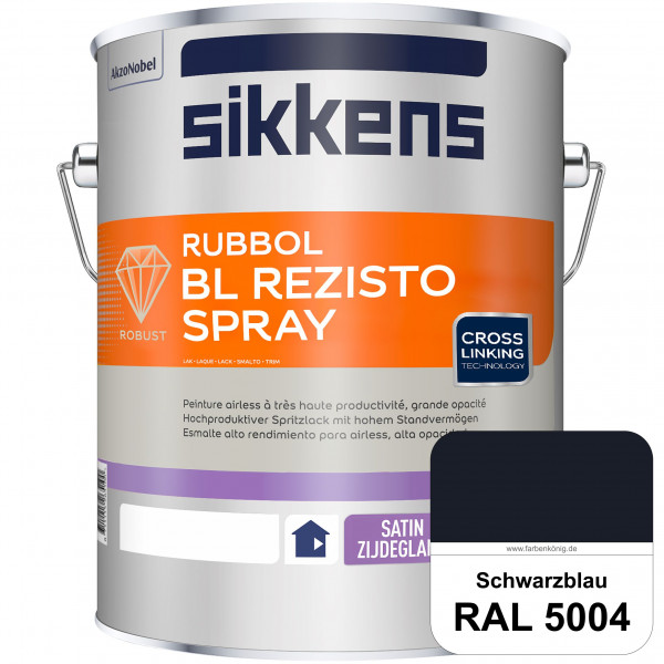 Rubbol BL Rezisto Spray (RAL 5004 Schwarzblau) Hochwertiger, strapazierfähiger Airlesslack für (inne