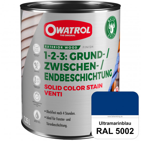 SOLID COLOR STAIN VENTI (RAL 5002 Ultramarinblau)