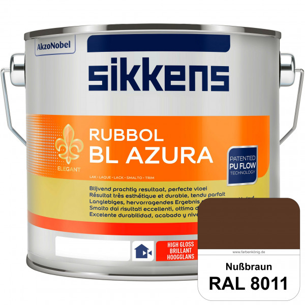 Rubbol BL Azura (RAL 8011 Nussbraun) PU-Hochglanzlack (wasserbasiert) innen & außen