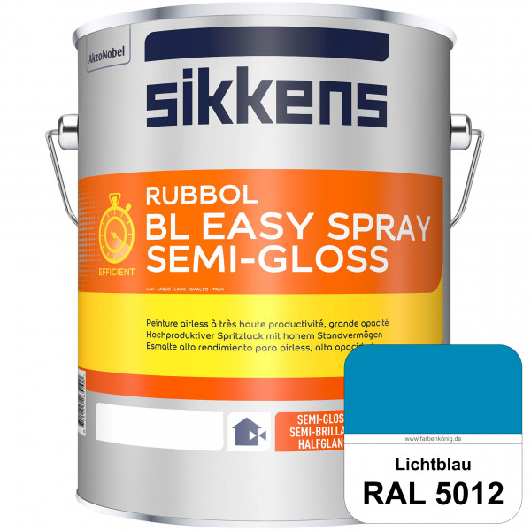 Rubbol BL Easy Spray (RAL 5012 Lichtblau) Seidenglänzender Airlesslack (außen & innen)