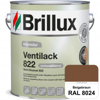 Impredur Ventilack 822 (RAL 8024 Beigebraun) Seidenglanzlack (lösemittelhaltig) Fenster & Türen inne