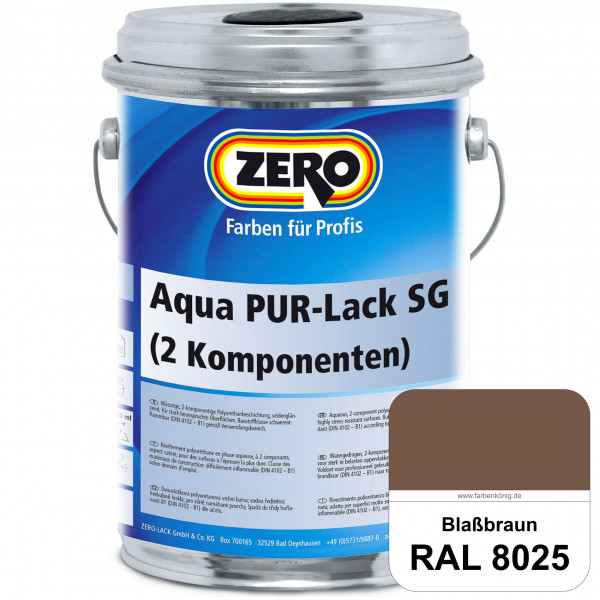 Aqua PUR-Lack SG inkl. Härter (RAL 8025 Blassbraun)