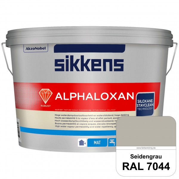Alphaloxan (RAL 7044 Seidengrau) Professionelle Siliconharz-Fassadenfarbe (außen)