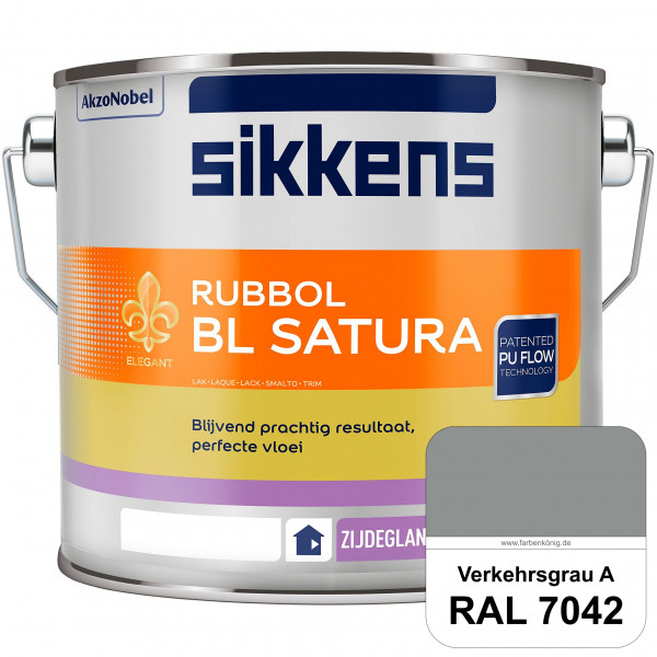 Rubbol BL Satura (RAL 7042 Verkehrsgrau A) seidenglänzender PU-Lack (wasserbasiert) innen & außen