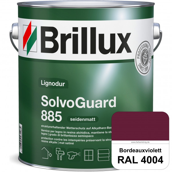 SolvoGuard 885 (RAL 4004 Bordeauxviolett) deckende oder lasierende seidenmatte Alkydharz-Holzfarbe f