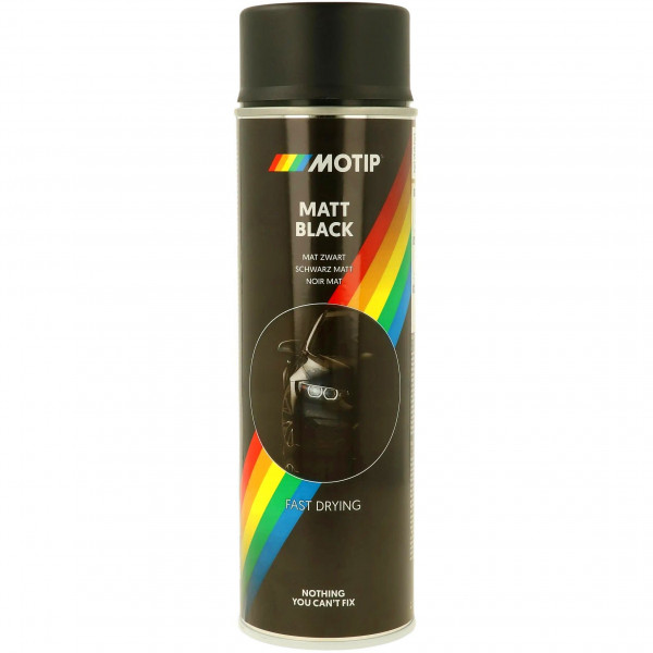MoTip Acryl Auto-Sprühlack ultra matt (Schwarz)