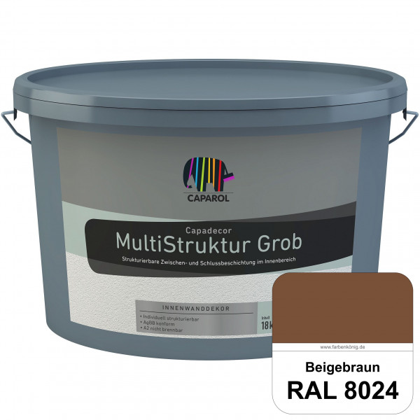 Capadecor MultiStruktur grob (RAL 8024 Beigebraun) quarzgefüllte Zwischen- und Schlußbeschichtung in