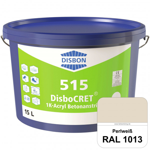 DisboCRET 515 1K-Acryl-Betonanstrich (RAL 1013 Perlweiß) Hochwertige & rissüberdeckende Schutzbeschi
