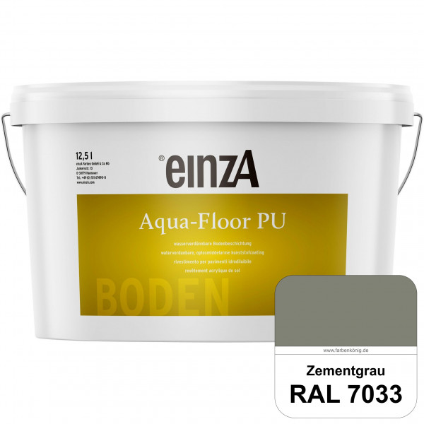 einzA Aqua-Floor PU (RAL 7033 Zementgrau) seidenglänzender Acryl-PU-Bodenbeschichtung