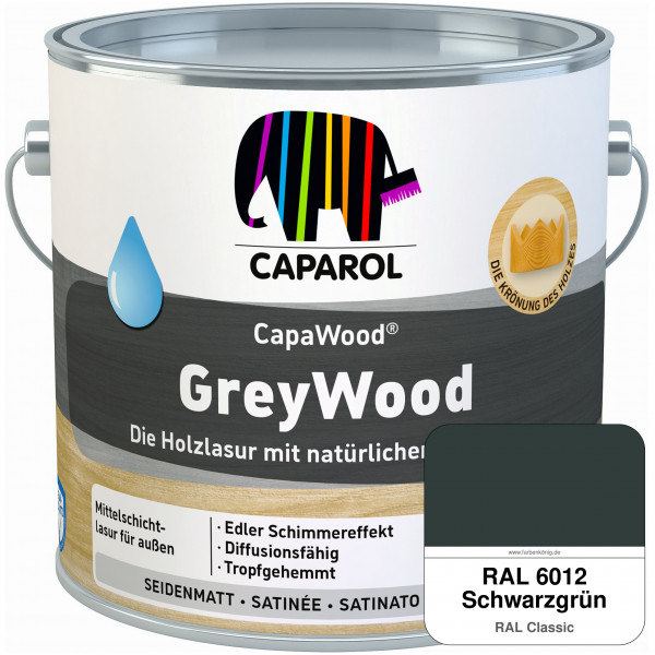 CapaWood® GreyWood (RAL 6012 Schwarzgrün) - ersetzt Capadur GreyWood