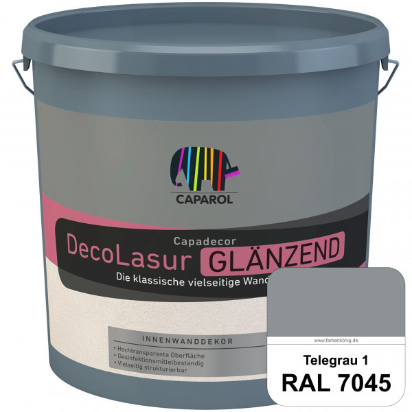 Capadecor DecoLasur Glänzend (RAL 7045 Telegrau 1) Glänzende Lasurfarbe auf Dispersionsbasis (innen)