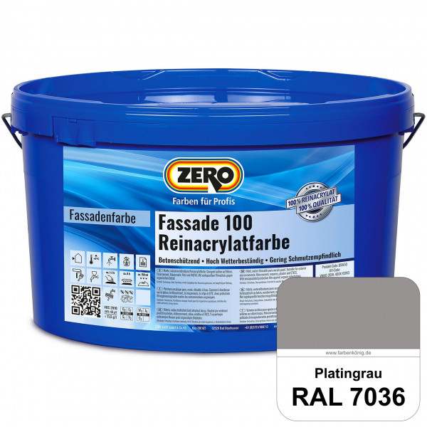 Fassade 100 Reinacrylatfarbe (RAL 7036 Platingrau)
