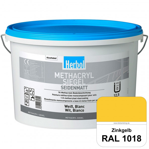 Methacryl Siegel (RAL 1018 Zinkgelb) seidenmatte 1K-Beschichtung Böden (Innen & Außen)