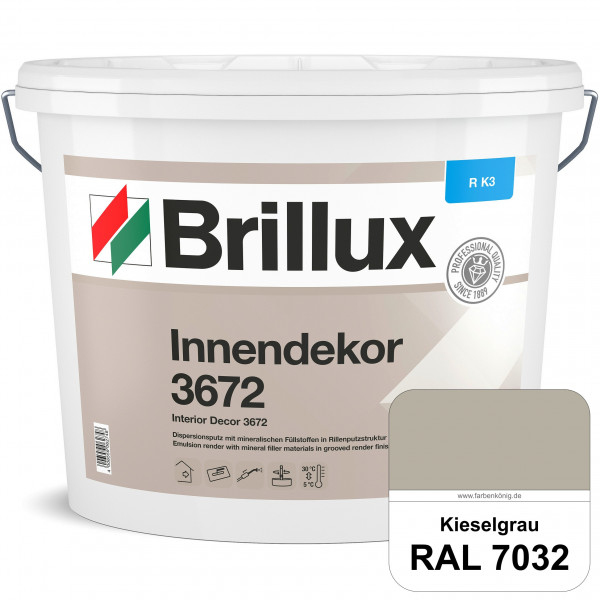Innendekor ELF R-K3 3672 (RAL 7032 Kieselgrau) Kratzputz zur Erzielung dekorativer und strapazierfäh