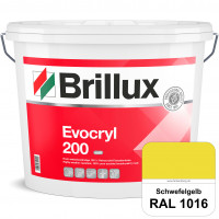 Evocryl 200 (RAL 1016 Schwefelgelb) Verschmutzungsunempfindliche 100% Reinacrylat Fassadenfarbe