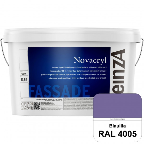 einzA Novacryl (RAL 4005 Blaulila) Reinacrylat-Fassadenfarbe, seidenmatt