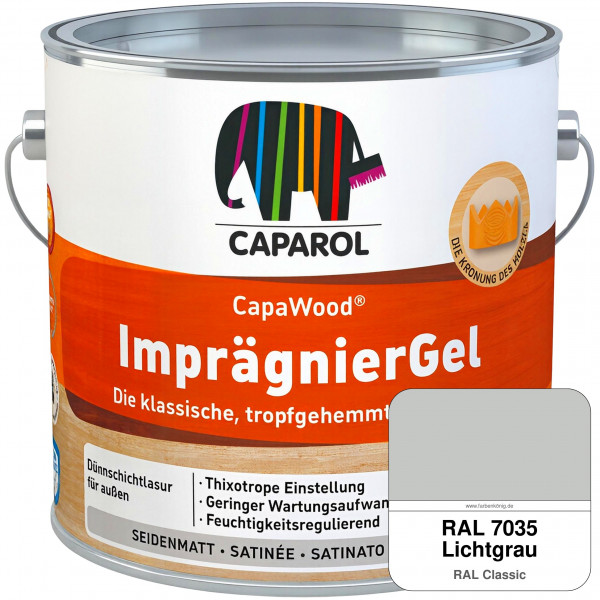 CapaWood® ImprägnierGel (RAL 7035 Lichtgrau) - ersetzt Capadur LasurGel