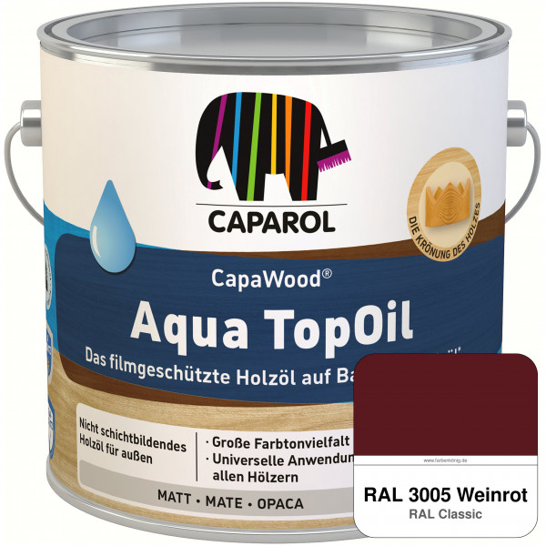 CapaWood® AquaTopOil (RAL 3005 Weinrot)