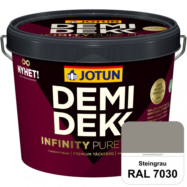 DEMIDEKK Infinity Pure Mat - Deckende, matte Holzfarbe (RAL 7030 Steingrau)