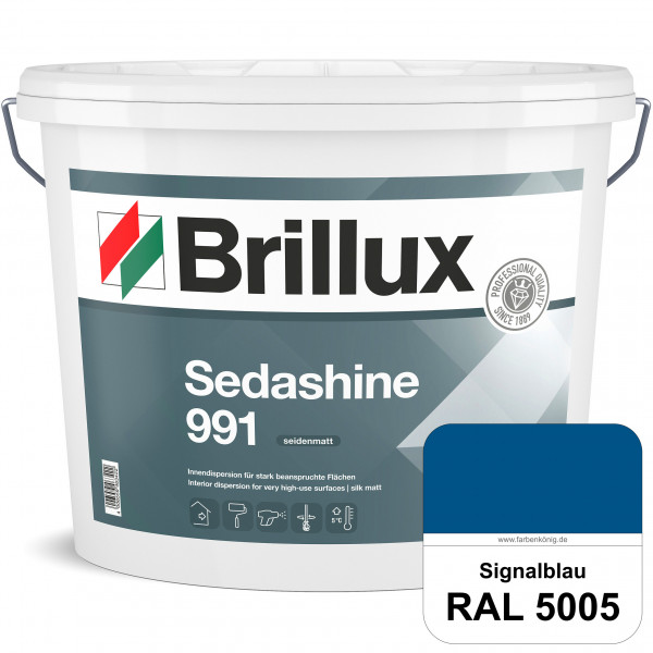 Sedashine 991 (RAL 5005 Signalblau) Seidenmatte Innendispersion für hoch strapazierfähige & gut rein