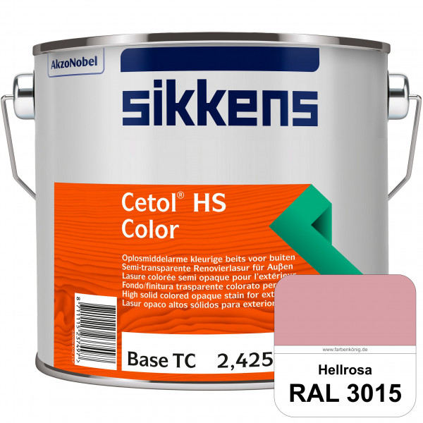 Cetol HS Color (RAL 3015 Hellrosa) Dekorative semi-transparente Lasur (lösemittelhaltig) für außen.