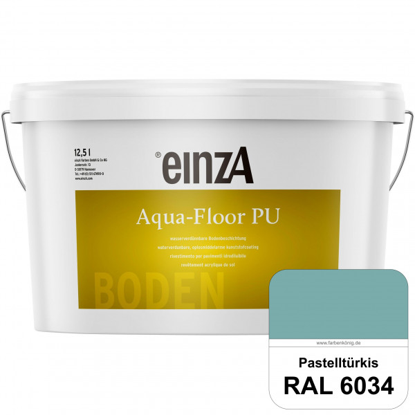 einzA Aqua-Floor PU (RAL 6034 Pastelltürkis) seidenglänzender Acryl-PU-Bodenbeschichtung