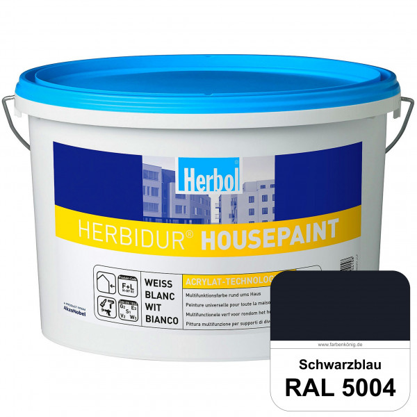 Herbidur Housepaint (RAL 5004 Schwarzblau) seidenmatte Reinacrylat-Fassadenfarbe