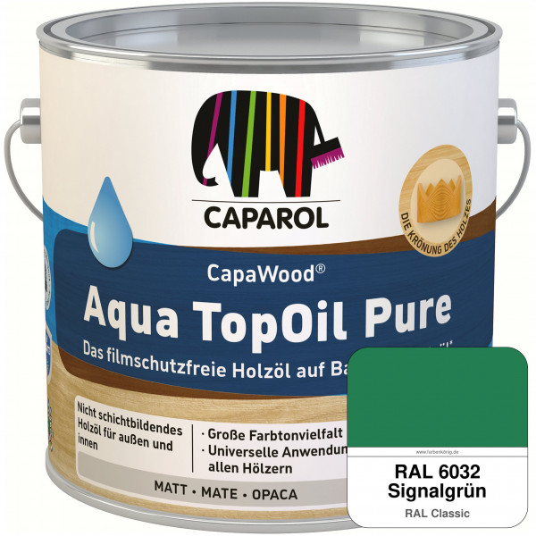 CapaWood® AquaTopOil Pure (RAL 6032 Signalgrün) - ersetzt CapaGreen Holz-Öl Aqua