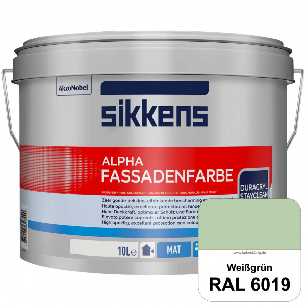 Alpha Fassadenfarbe (RAL 6019 Weißgrün)