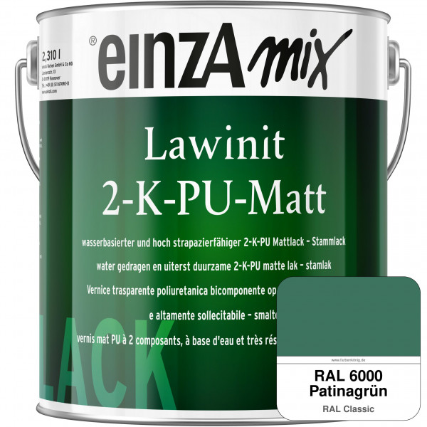einzA Lawinit 2-K-PU Matt Stammlack (RAL 6000 Patinagrün)