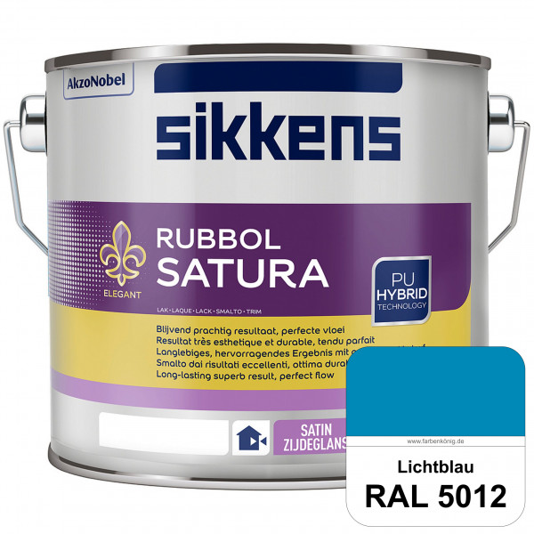 Rubbol Satura (RAL 5012 Lichtblau) seidenglänzender Lack (lösemittelhaltig) innen & außen