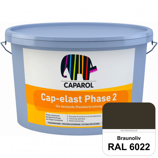 Cap-elast Phase 2 (RAL 6022 Braunoliv) Sanierung gerissener Putzfassaden und Betonflächen