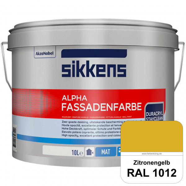 Alpha Fassadenfarbe (RAL 1012 Zitronengelb)