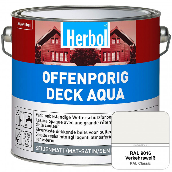 Offenporig-Deck Aqua (RAL 9016 Verkehrsweiß)