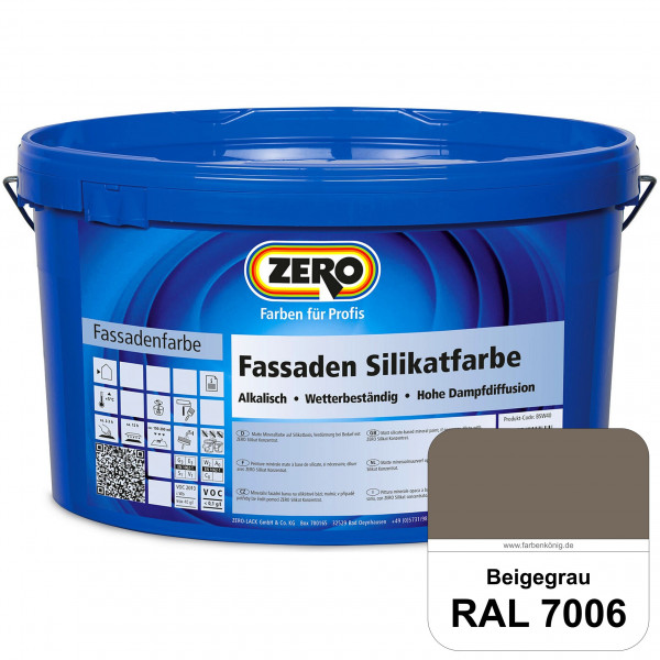 Fassaden Silikatfarbe (RAL 7006 Beigegrau)