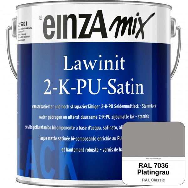 einzA Lawinit 2-K-PU Satin Stammlack (RAL 7036 Platingrau)