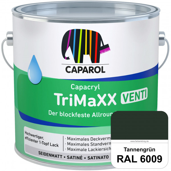 Capacryl TriMaXX Venti (RAL 6009 Tannengrün) Der blockfeste Allrounder für Fenster & Türen