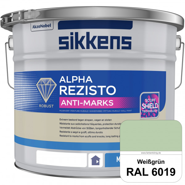 Alpha Rezisto Anti-Marks (RAL 6019 Weißgrün) Extrem widerstandsfähige Innenwandfarbe
