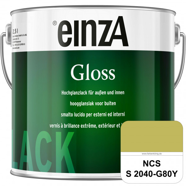 einzA Gloss (NCS S 2040-G80Y) Hochwertiger Alkydharzlack in Premium-Qualität, hochglänzend.