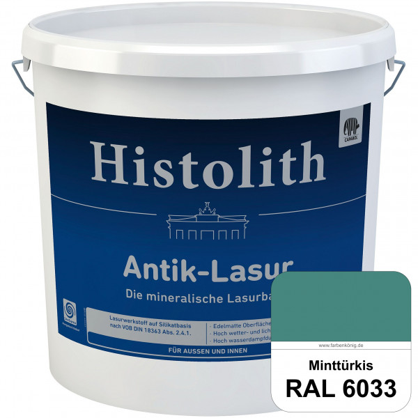 Histolith® Antik-Lasur (RAL 6033 Minttürkis) Lasurkonzentrat nach dem Vorbild historischer Beschicht