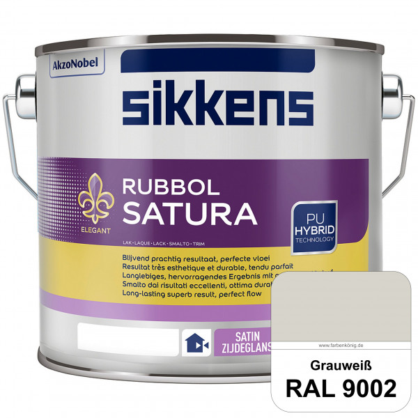 Rubbol Satura (RAL 9002 Grauweiß) seidenglänzender Lack (lösemittelhaltig) innen & außen