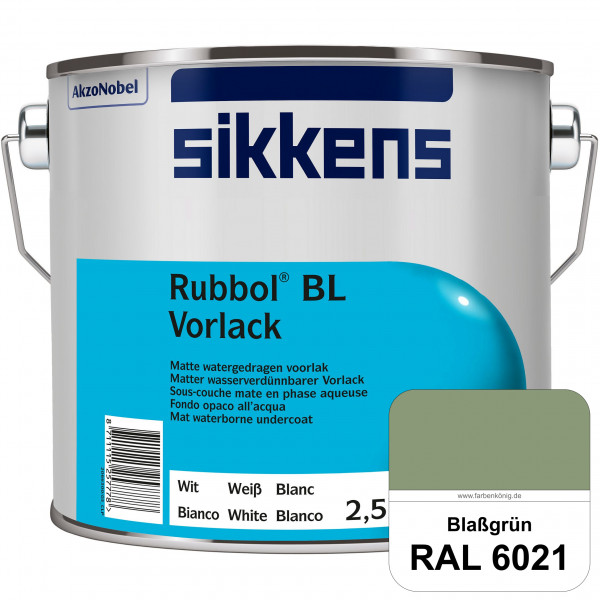Rubbol BL Vorlack (RAL 6021 Blassgrün) Wasserbasierter, matter & umweltschonender Vorlack (innen)